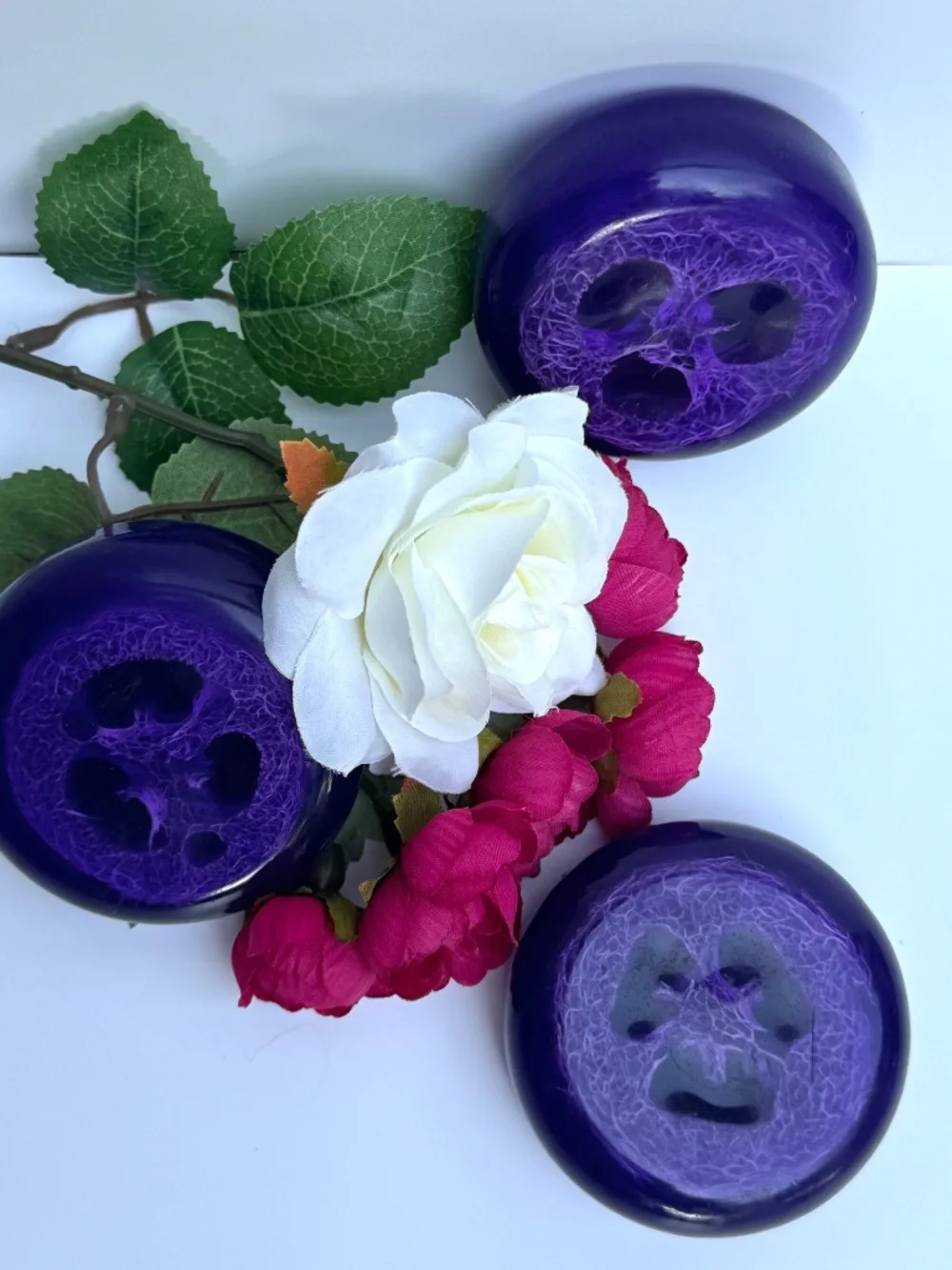 New Magnolia Blossom Loofah Soap - Handcrafted
